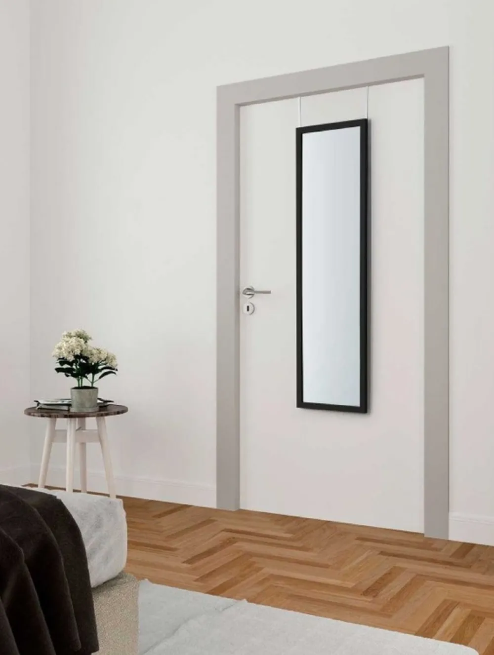 Lustro na drzwi 30x120 cm czarne * GIFTDECOR Sale