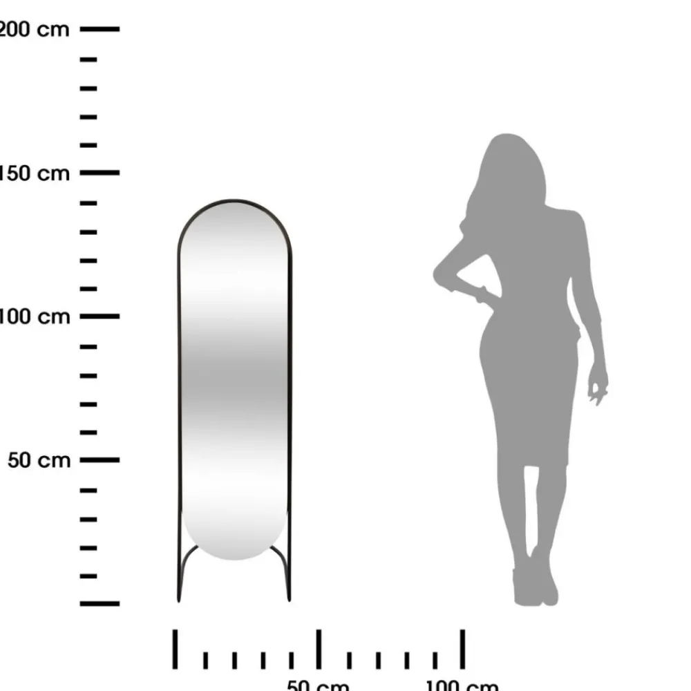 Lustro stojące Jef 140 cm czarne * Atmosphera New