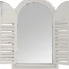 Lustro z okiennicami w białym postarzanym kolorze 37 x H59 cm * Esschert Design Online