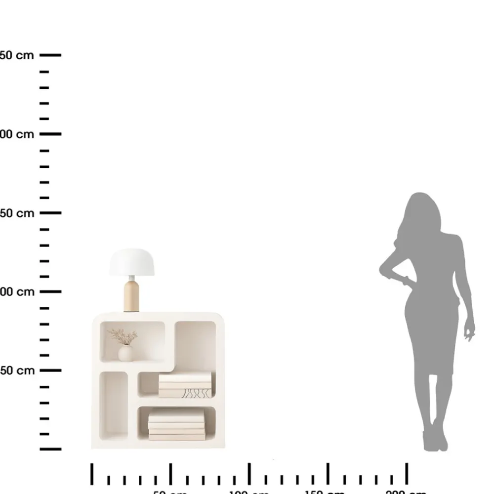 Mała komoda Soleya z 4 półkami biała * Atmosphera Hot