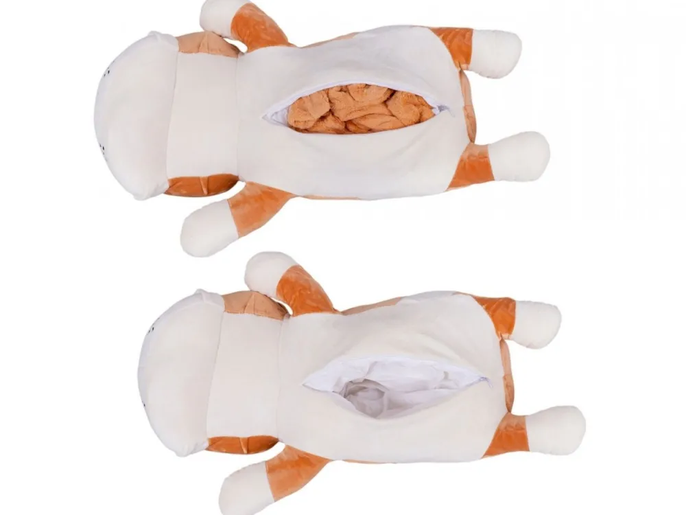 Maskotka z kocykiem BULDOG brąz 50 cm koc 160x110 cm * HowHomely Clearance