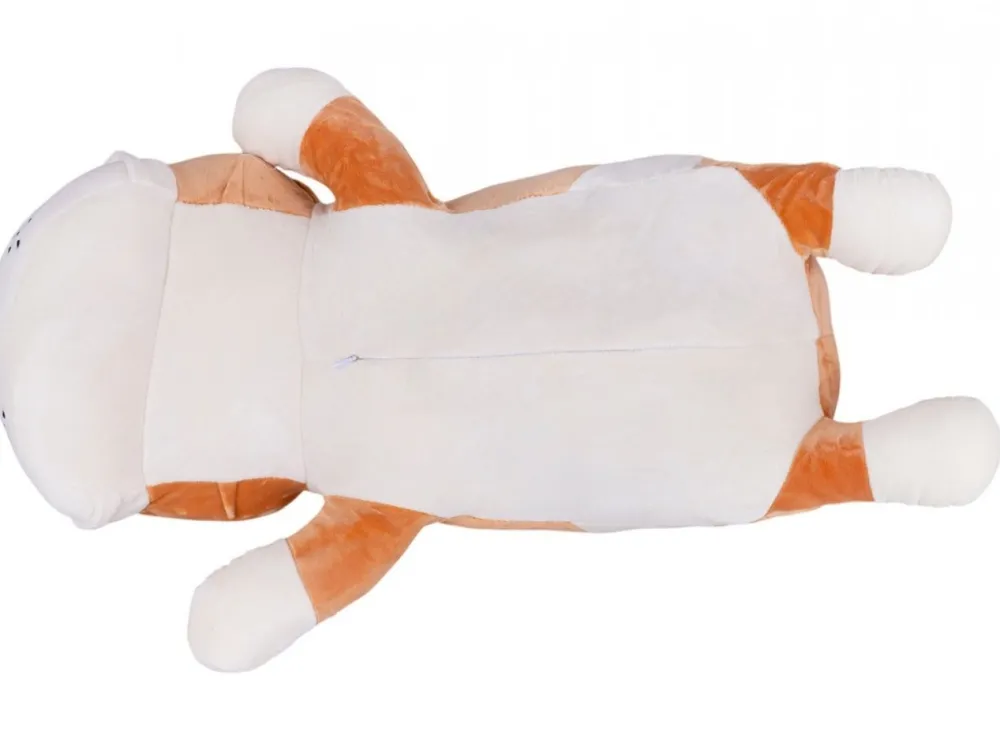 Maskotka z kocykiem BULDOG brąz 50 cm koc 160x110 cm * HowHomely Clearance