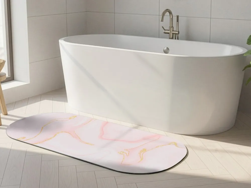 Mata łazienkowa absorbująca CARRARE 45x100 cm róż * TENDANCE Outlet