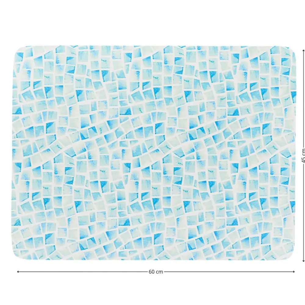 Mata łazienkowa absorbująca RAVENNE 45x60 cm niebieska mozaika * TENDANCE Sale