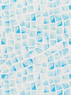 Mata łazienkowa absorbująca RAVENNE 45x100 cm niebieska mozaika * TENDANCE Online