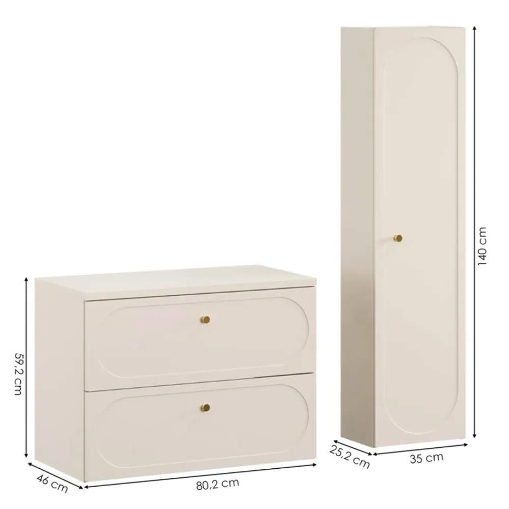 Meble łazienkowe Candy Beige * HowHomely Best