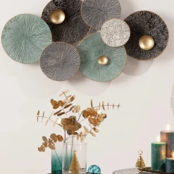 Metalowa ozdoba ścienna lilie 90x50 cm