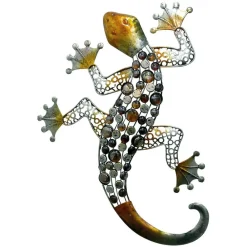 Metalowa dekoracja ścienna jaszczurka h45,5 cm * Exner GmbH Online