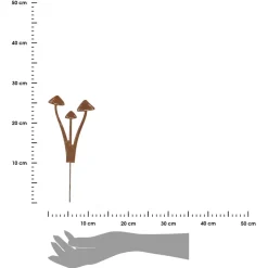 Metalowe grzybki na piku h27 cm