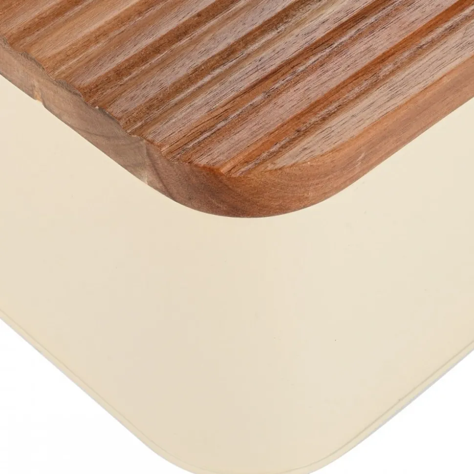 Metalowy chlebak Allure ivory
