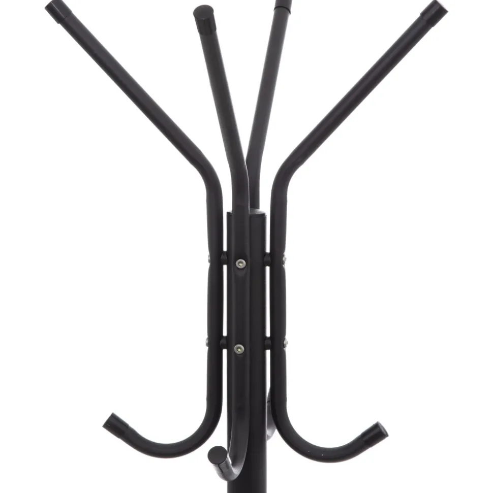 Metalowy czarny wieszak na ubrania 171cm