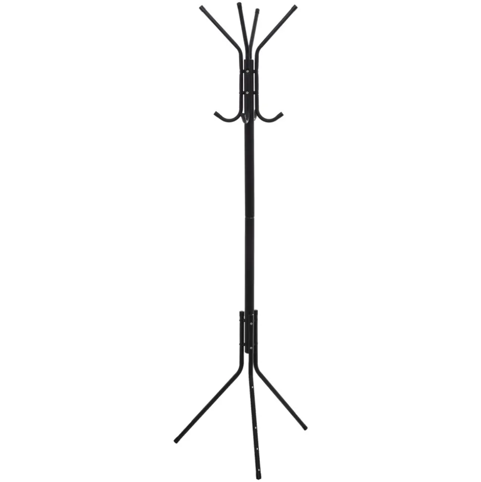 Metalowy czarny wieszak na ubrania 171cm