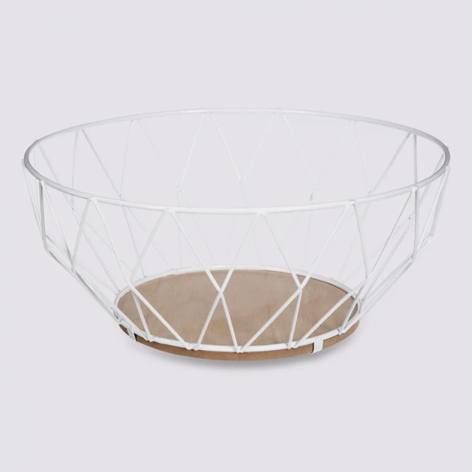 Metalowy kosz na owoce Diamond White
