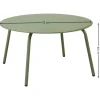 Metalowy stolik kawowy 70xh40 cm zielony mat