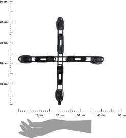 Metalowy wózek pod donicę regulowany 34-42 cm