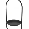 Metalowy czarny kwietnik wiszący z podstawką pojedynczy * Esschert Design Clearance