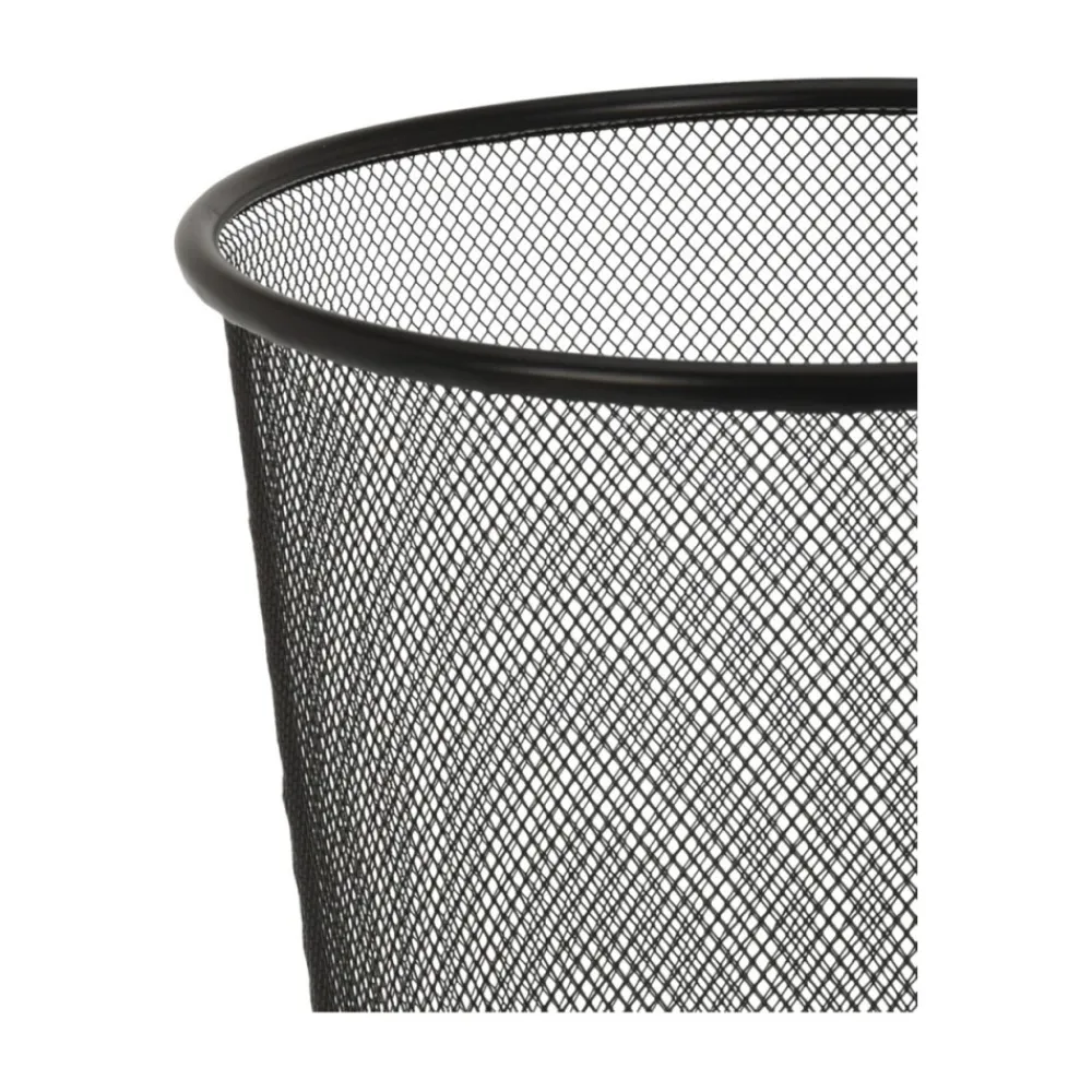Metalowy kosz na śmieci czarny 28 cm * H&S Decoration Discount