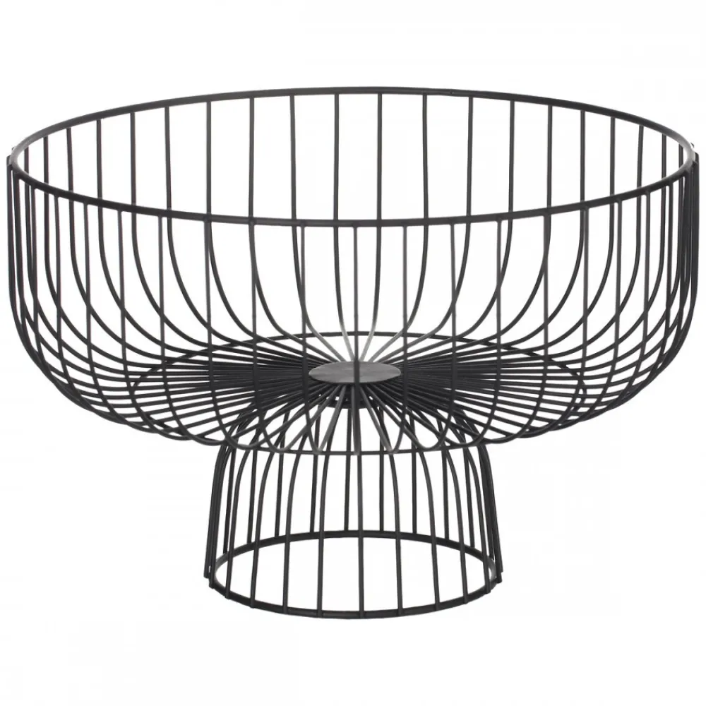 Metalowy kosz na podstawie Czarny 28 cm * 5five Simply Smart Clearance