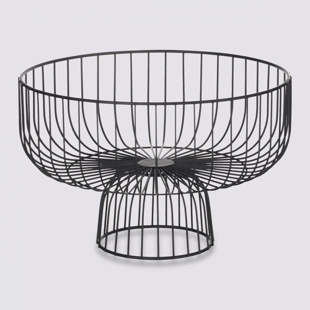 Metalowy kosz na podstawie Czarny 28 cm * 5five Simply Smart Clearance