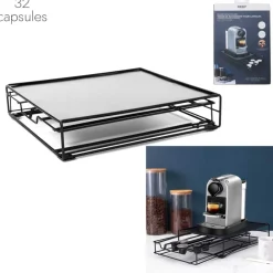 Metalowy organizer CAPSFRAME z szufladą * HowHomely Discount