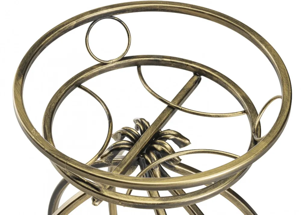 Metalowy złoty kwietnik Virella 30x54 cm * Dąstal Best