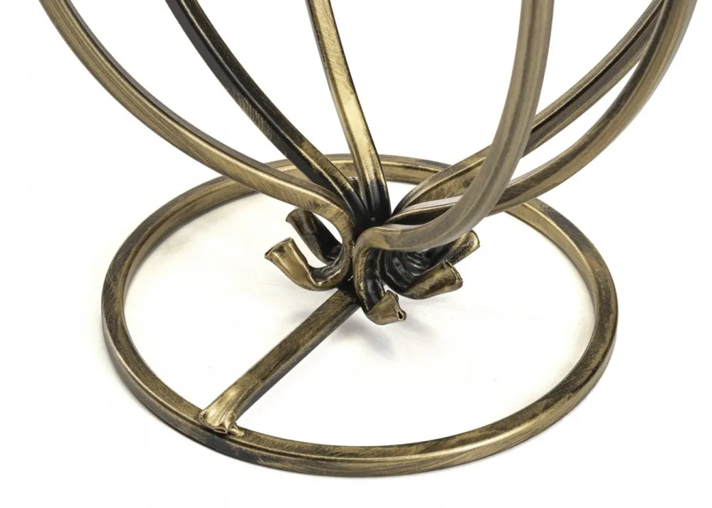 Metalowy złoty kwietnik Virella 30x54 cm * Dąstal Best