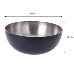 Misa patera stal nierdzewna czarna 24 cm