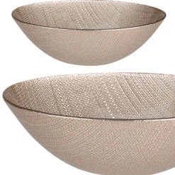 Misa szklana do serwowania w kolorze szampańskiego złota 15 cm