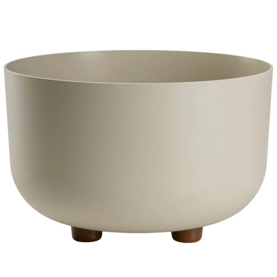 Misa TERRA na nóżkach recykling beż h17x26,9 cm