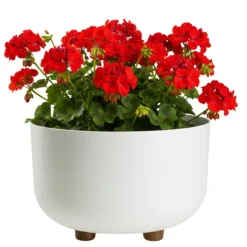 Misa TERRA na nóżkach recykling kremowa h17x26,9 cm