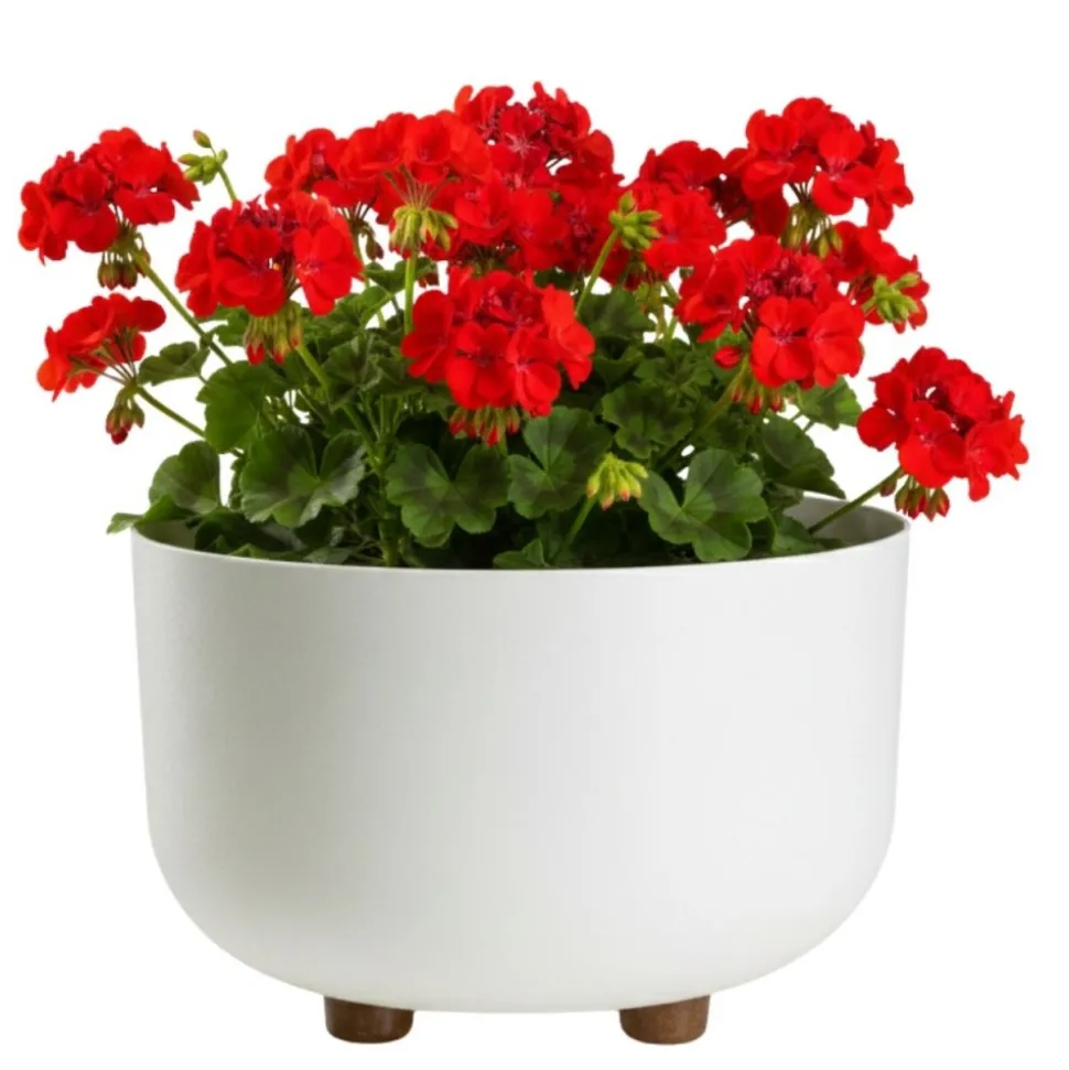Misa TERRA na nóżkach recykling kremowa h17x26,9 cm