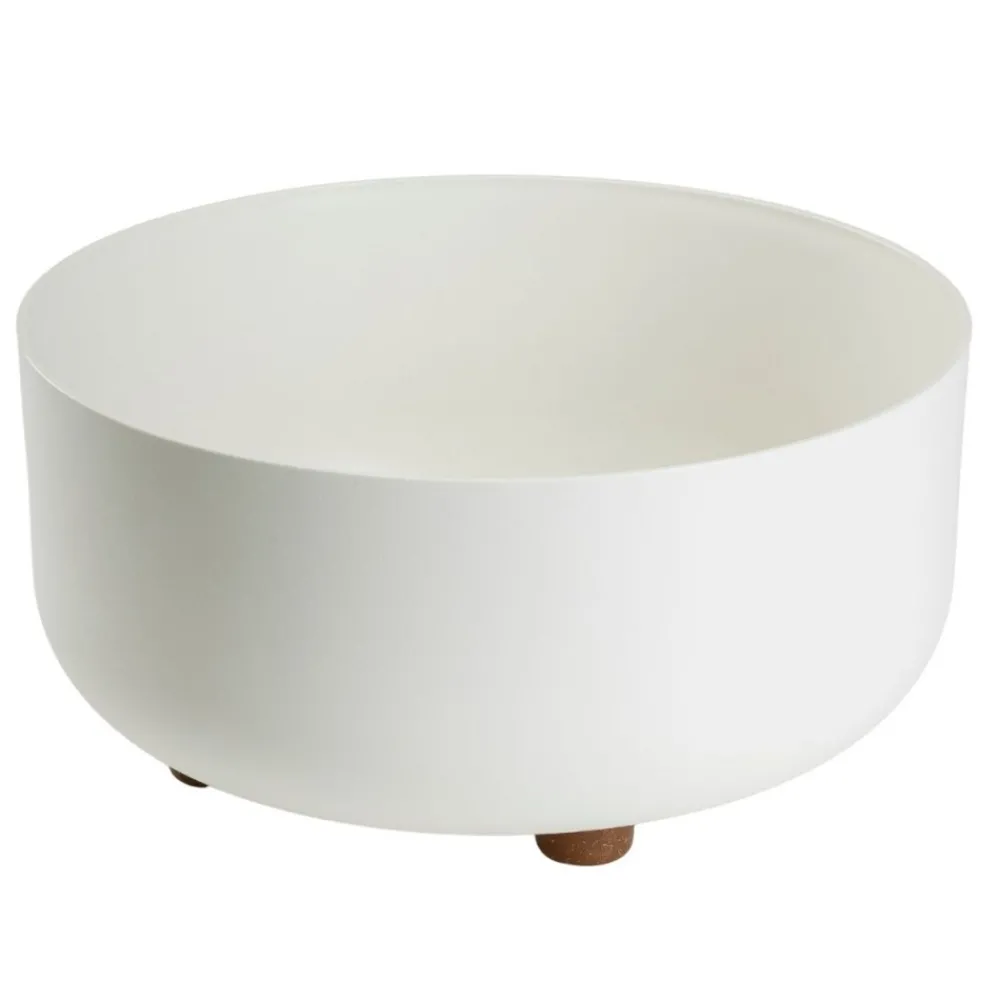 Misa TERRA na nóżkach recykling kremowa h14,4x29,7 cm * HowHomely Best