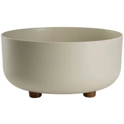 Misa TERRA na nóżkach recykling beż h14,4x29,7 cm * HowHomely Clearance