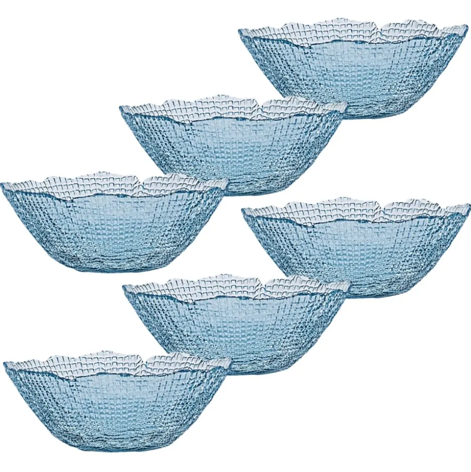 Miseczki 16x5 cm 6 szt. Roche niebieskie