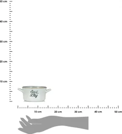Miska na zupę z kamionki 500 ml błękit z szarością
