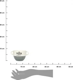 Miska na zupę z uszami Bistrot zielona 450 ml