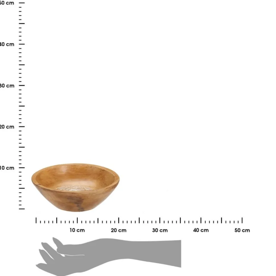 Miska z drewna mango z dekoracyjnym wzorem 19,5 cm