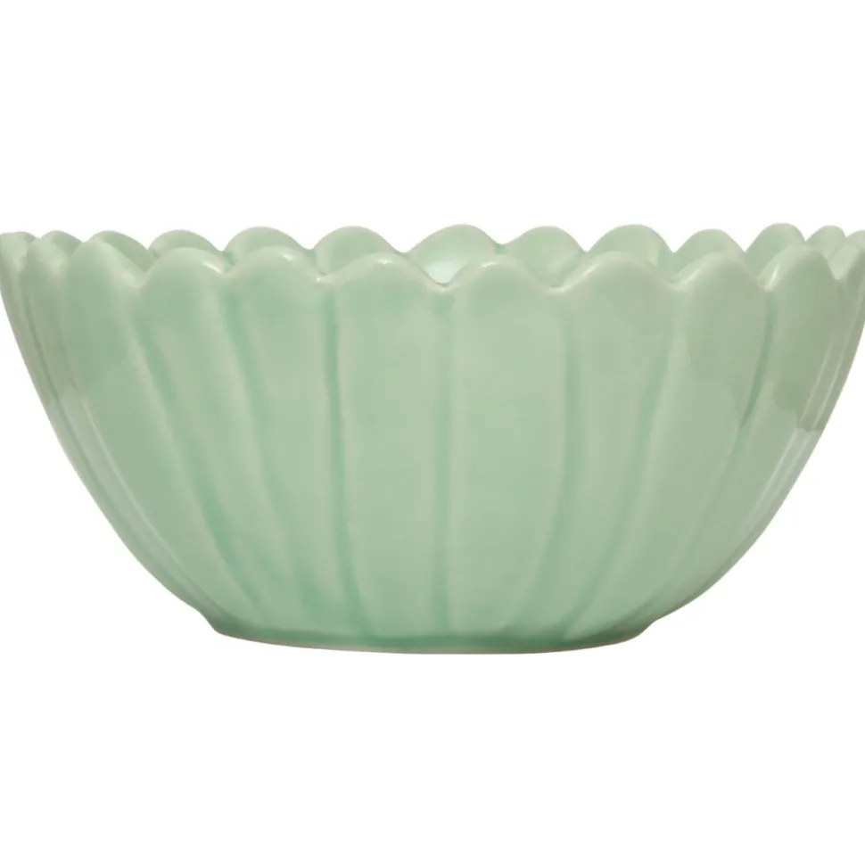 Miska z kamionki Fleur 350 ml zielona