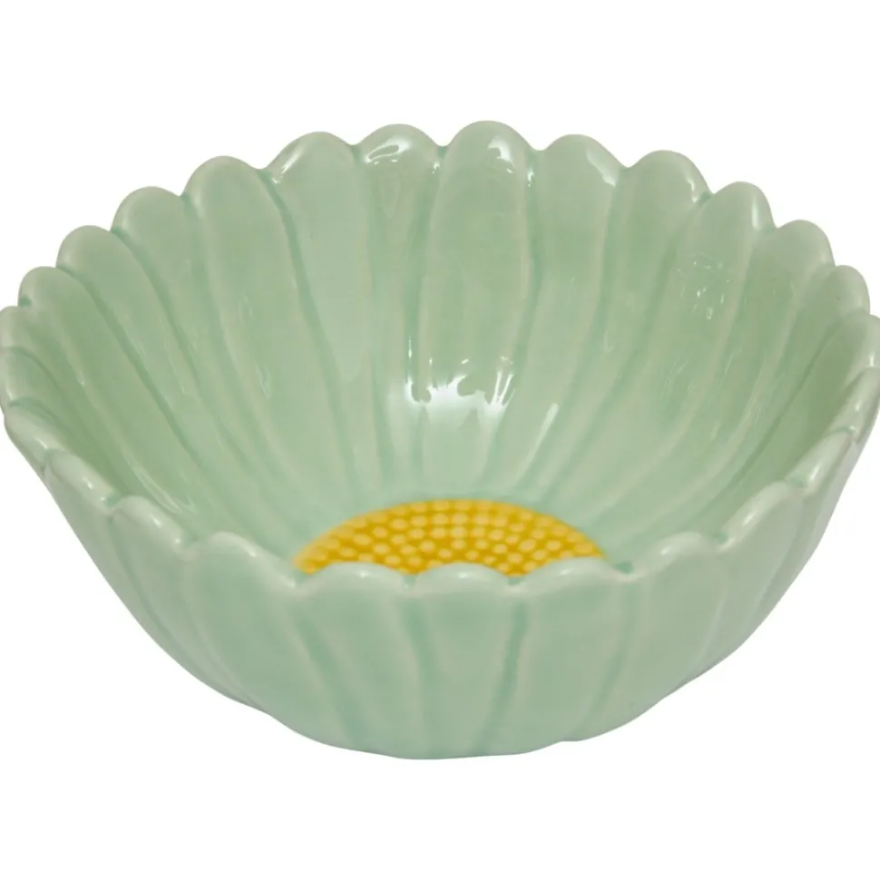 Miska z kamionki Fleur 350 ml zielona