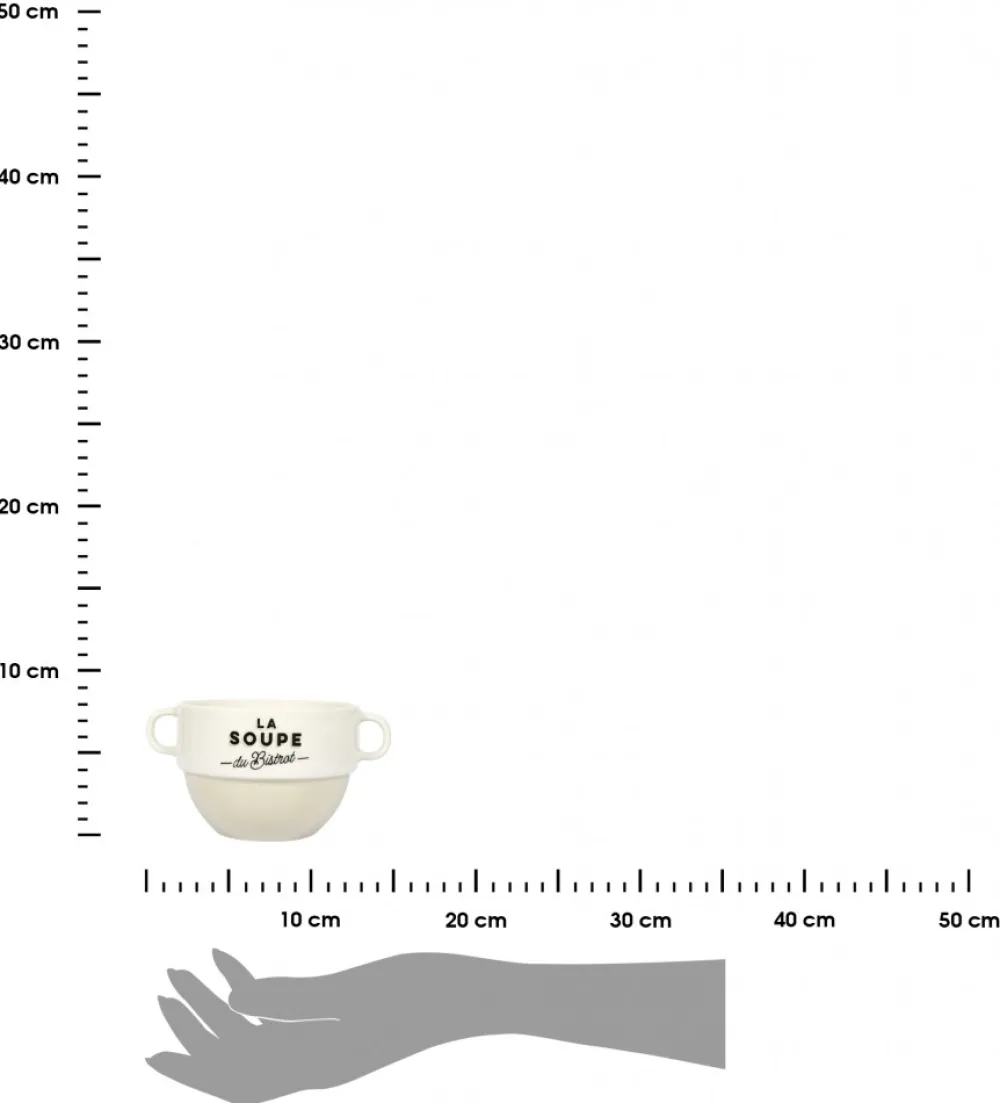 Miska na zupę z uszami Bistrot beż 450 ml * HowHomely Hot