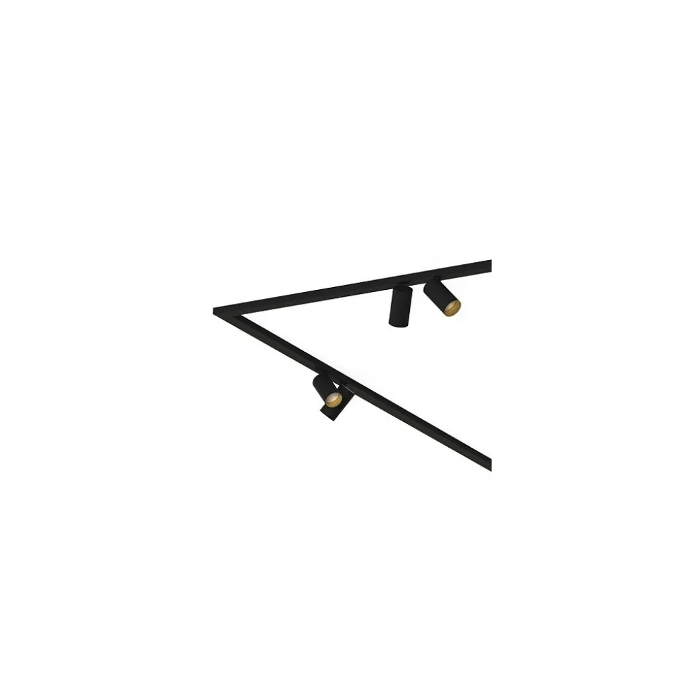 Narożna Lampa Sufitowa Spot MONO Czarny Złoty 8xGU10 2x2m