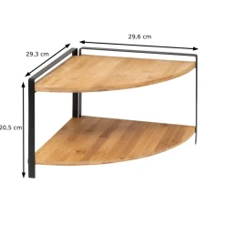 Narożna półka bambusowa 2 poziomy BLACK * 5five Simply Smart Clearance