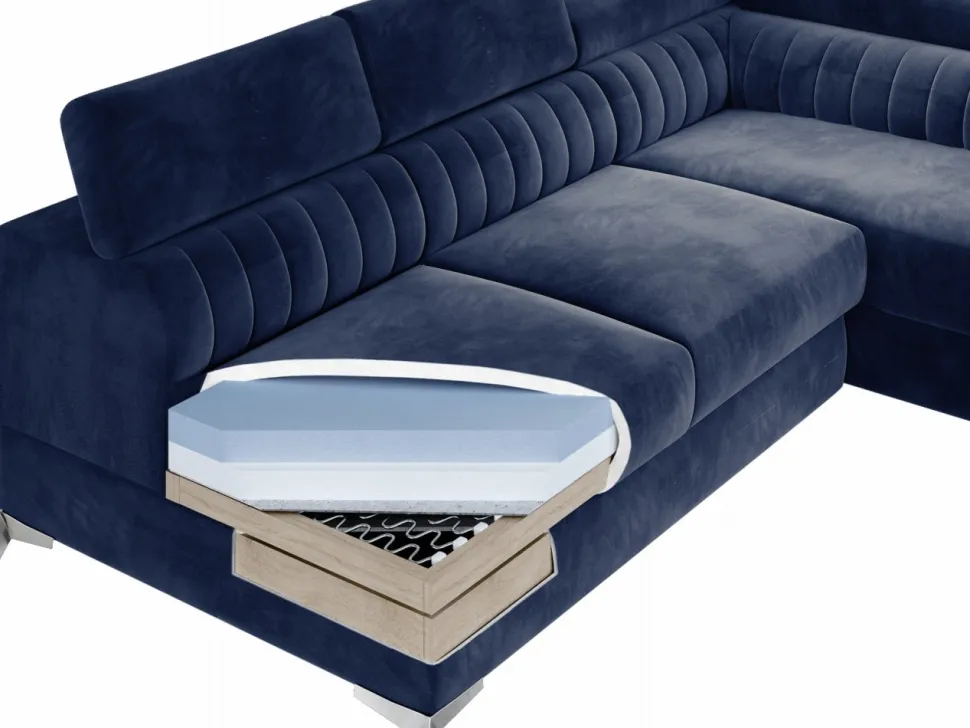 Narożnik Laurence L Mat Velvet 75 ciemny zielony