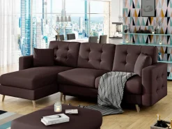 Narożnik z funkcją spania Asgard L Soft 66 brąz