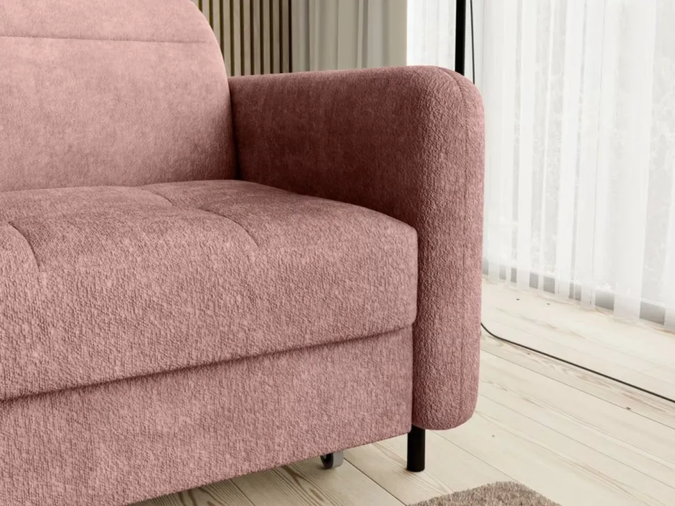Narożnik z funkcją spania Gomsi L Touch 24 różowy