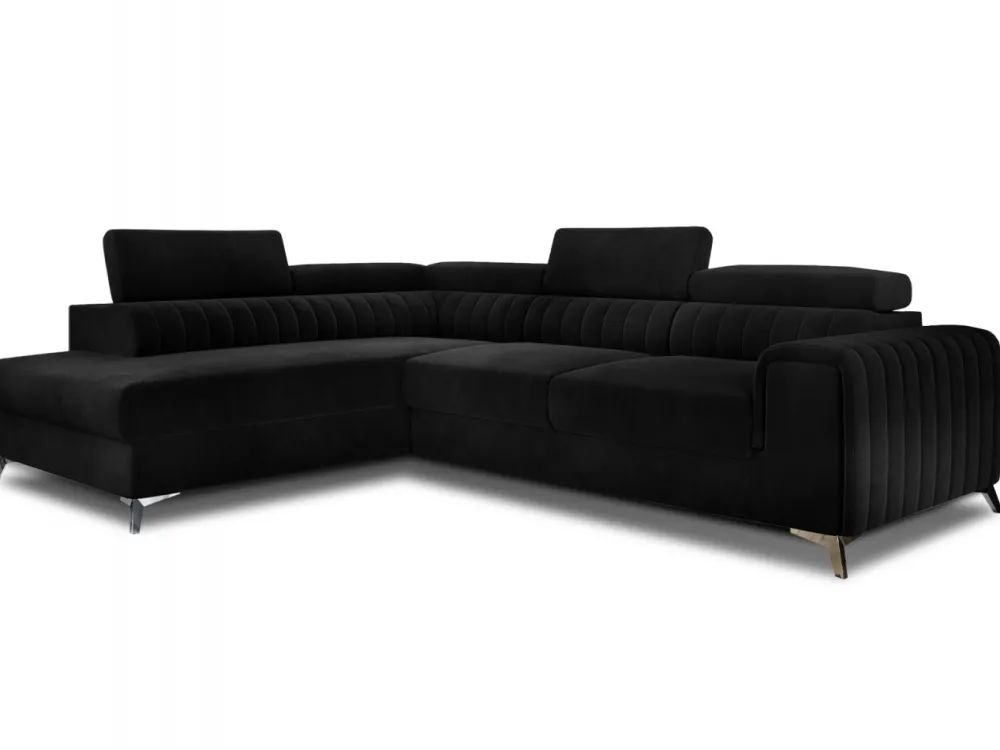 Narożnik Laurence L Mat Velvet 99 czarny * Eltap New