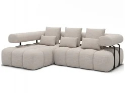 Narożnik rozkładany Levvi L Bazalt 18 beżowy * Eltap Discount