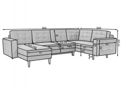 Narożnik z funkcją spania Asgard U Monolith 77 ciemny niebieski * Eltap Sale