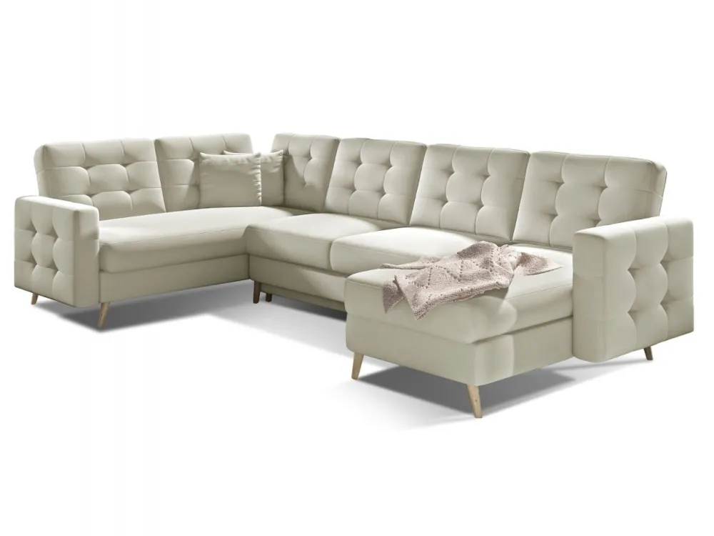 Narożnik z funkcją spania Asgard U Soft 33 beżowy * Eltap Clearance