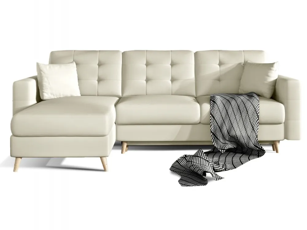 Narożnik z funkcją spania Asgard L Soft 33 beżowy * Eltap Discount